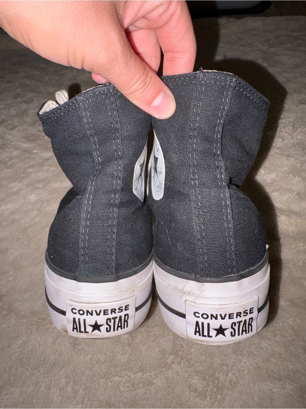 Converse High Top Sneakers - Black & White - Picture 8 of 10